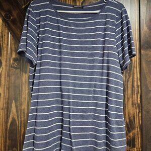 Pink Clover Striped Navy Tee